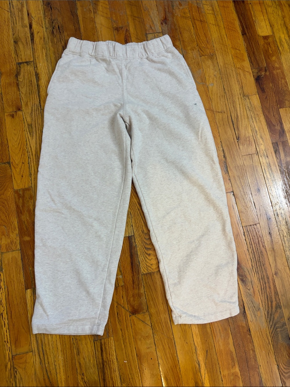 American Eagle heathered Cream Elastic-Waist Sweatpants